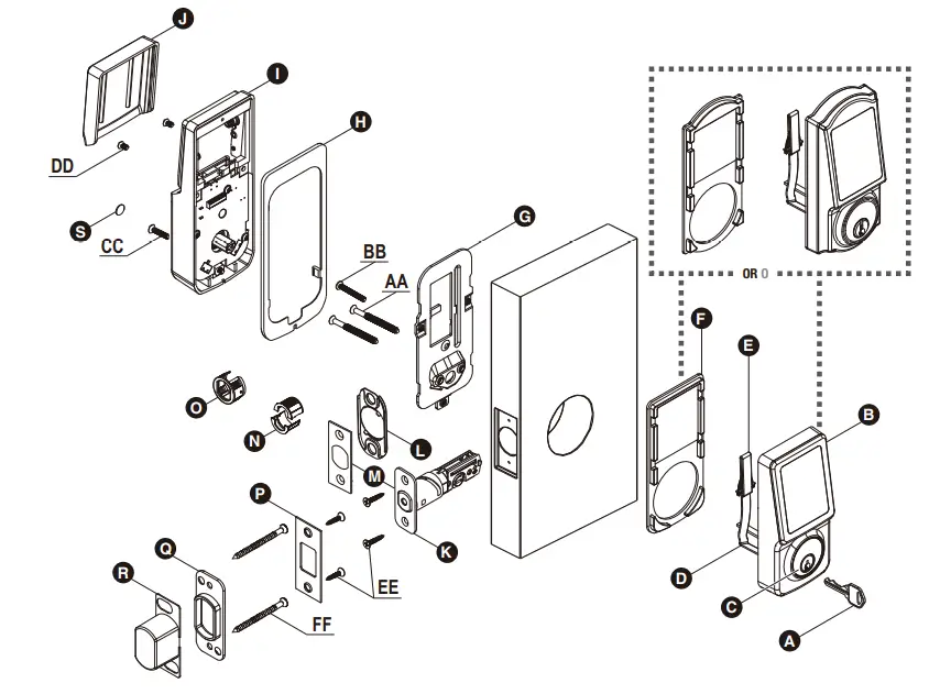 kenaurd SC1 KW1 Premium Electronic Touchscreen Deadbolt with Key Override-4