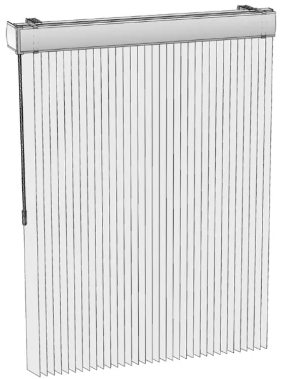 SelectBlinds Refined Fabric Vertical Blinds - fig1