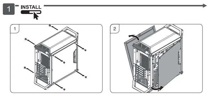 COOLER MASTER MASTERBOX Q300P Mini Tower Transparent Acrylic Side Panel Case User Manual - How to use