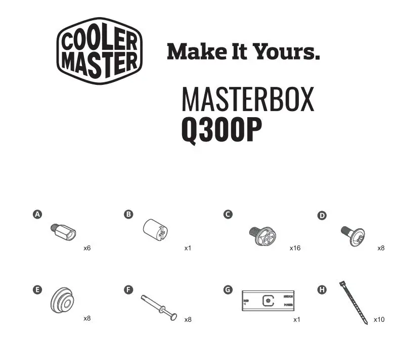 COOLER MASTER MASTERBOX Q300P Mini Tower Transparent Acrylic Side Panel Case User Manual