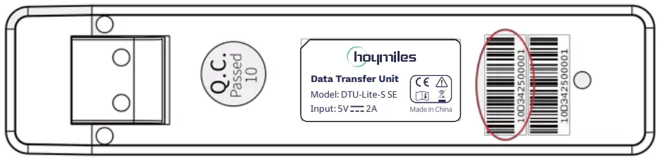 hoymiles DTU Lite S SE Modulo WiFi USB - serial number