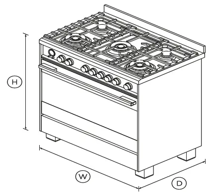 FISHER PAYKEL OR90SDG6X1 5 Burners Self-Cleaning Freestanding Range Cooker-1