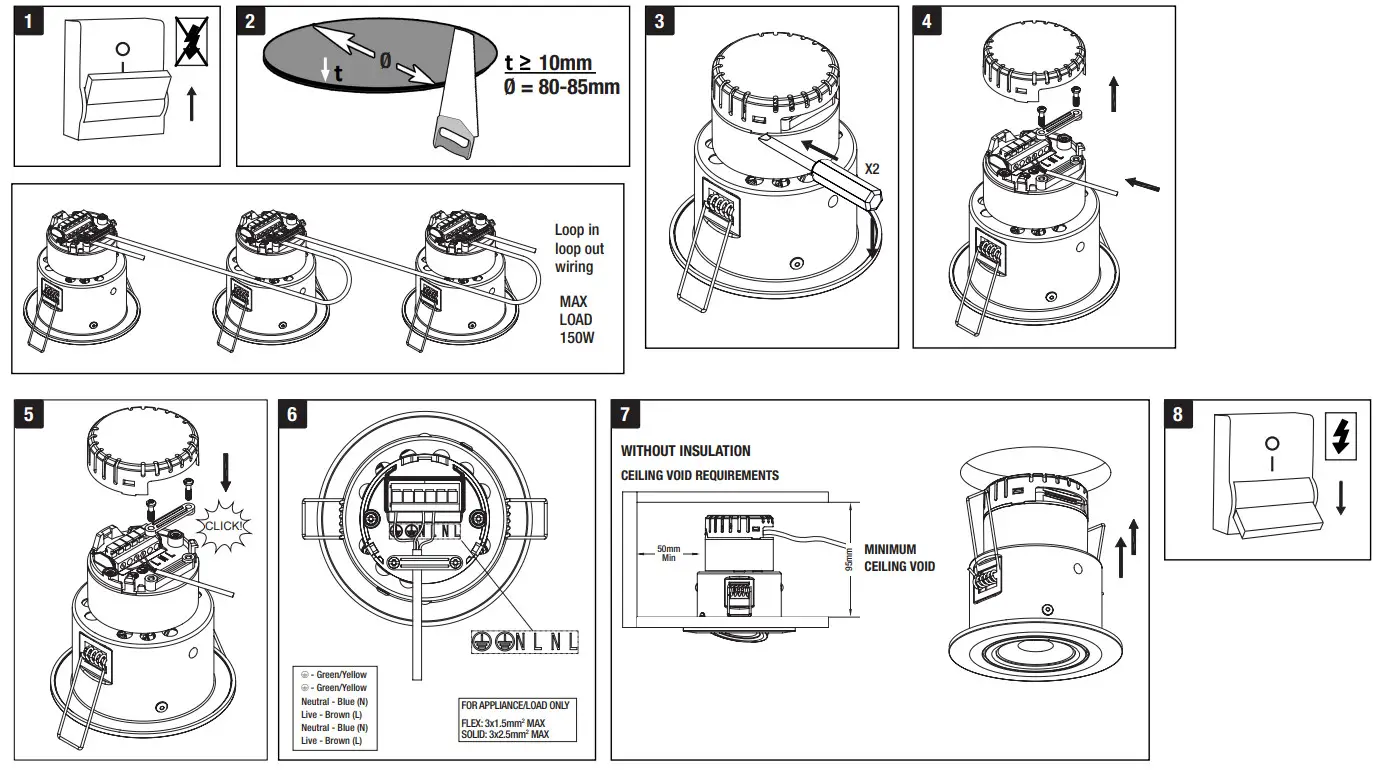 AURORA EN-DE82 Adjustable 8W Dimmable LED Downlight