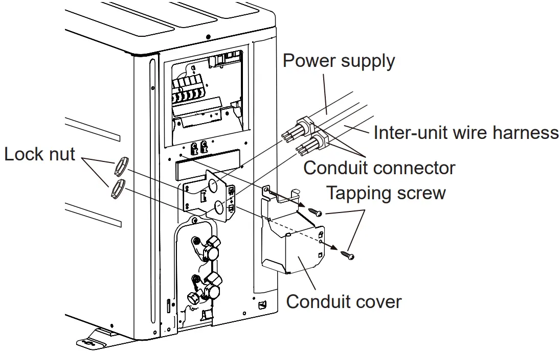 Air Conditioner Outdoor Unit Electrical wiring