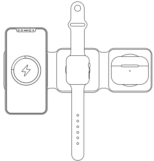 Amaztec Z12 Trio Magnetic Wireless Charger - fig 3