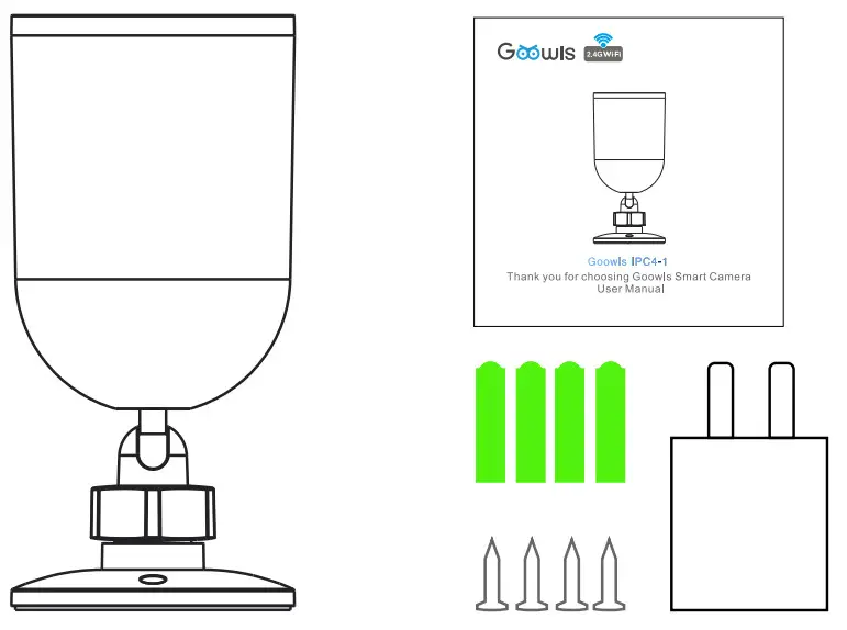Goodmans IPC4-1Smart Camera - PACKING LIST