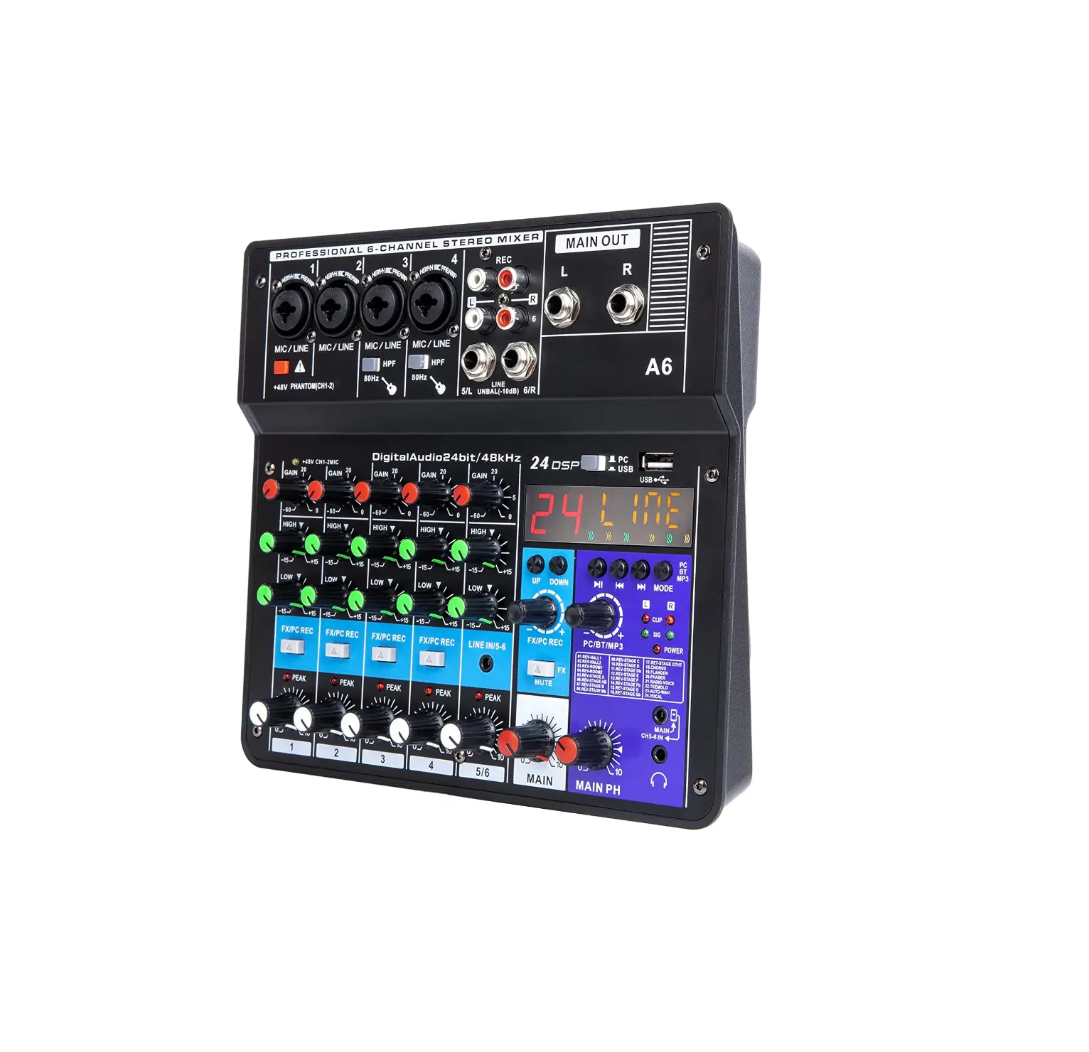 Youshares 48v Portable Digital Line Mixer Operational Guide