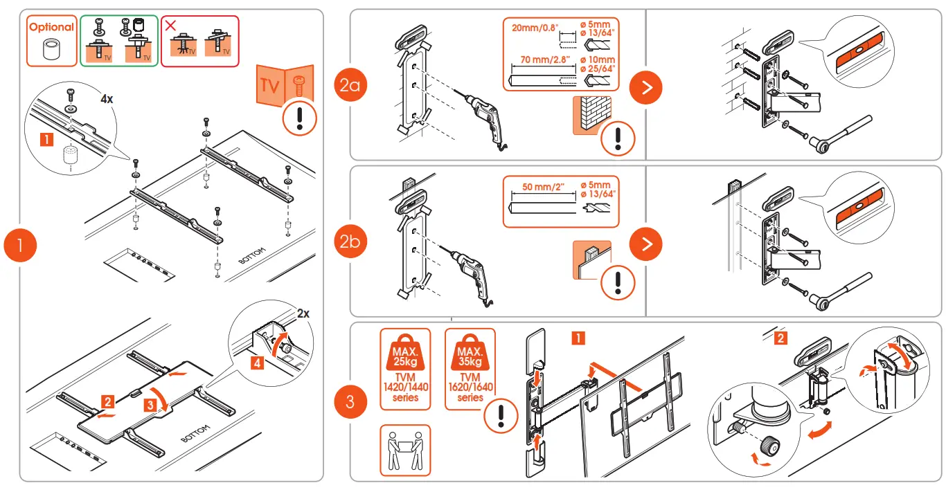 vogels TVM 1446 Series Rotatable and tiltable TV mount 32 65 - 1