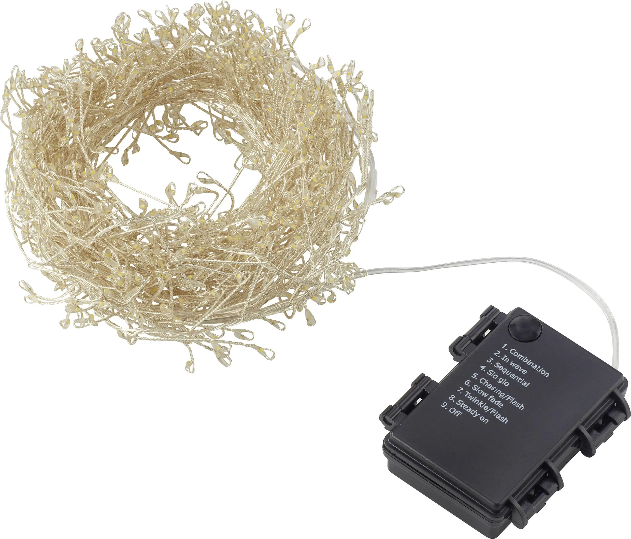 sygonix-2361005-Multi-LED-Light-Chain-with-700-LEDs-Warm-White-with-Timer-product-image