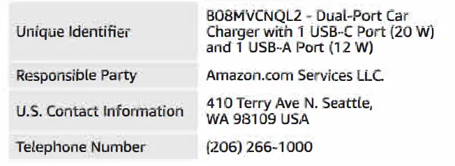 amazon basics PDC32 Dual-Port Car Charger with 1 USB-C Port (20W) and 1 USB-A Port (12W) fig (1)