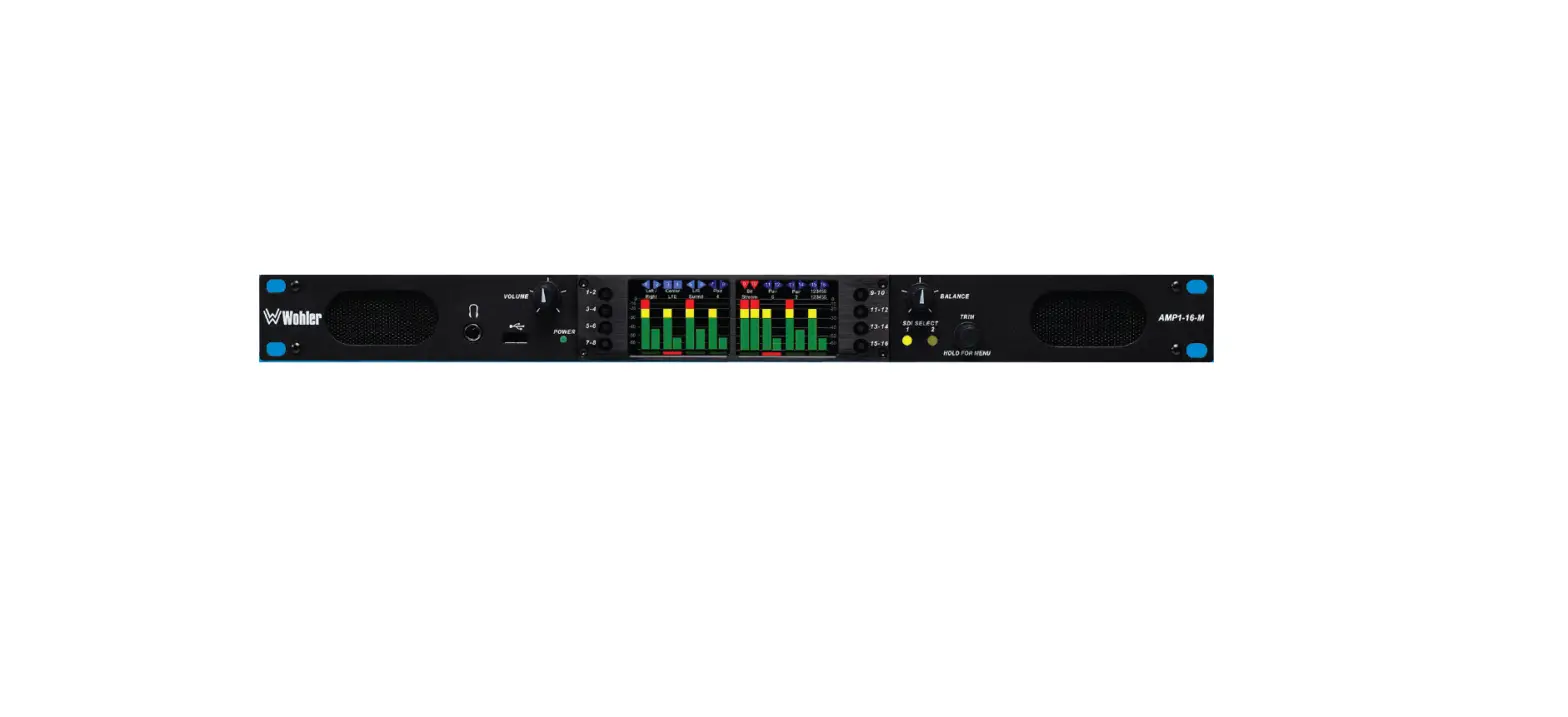 Wohler Amp1-16-m Dual Input Sd Sdi 16 Channel Audio Monitor Owner's Manual