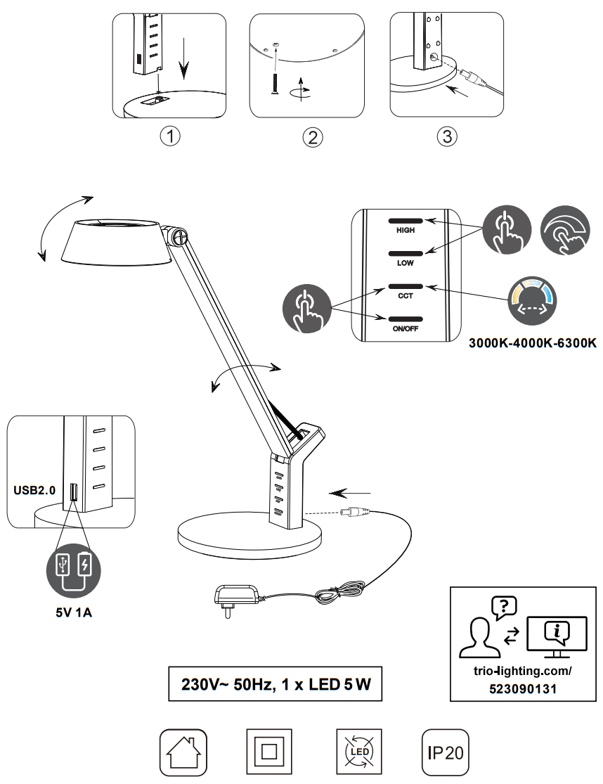 TRIO 5230901 Series Floor Lamp - fig