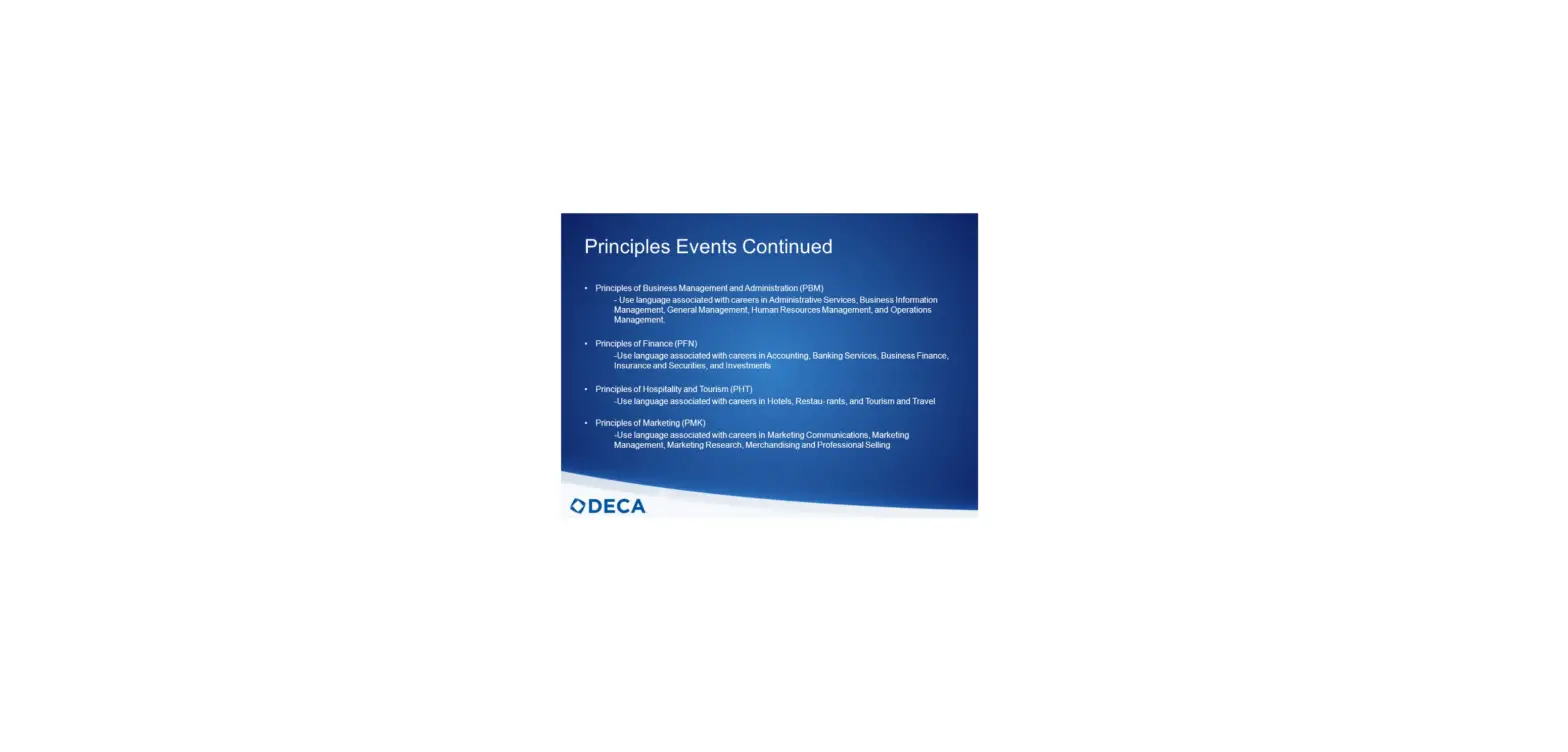 Deca Pmk-22 Principles Of Marketing Event User Guide
