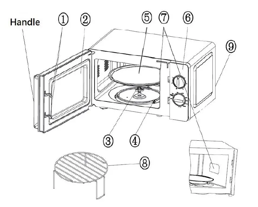 Rasonic RMO-W208MG 20L Grill Microwave Oven 1