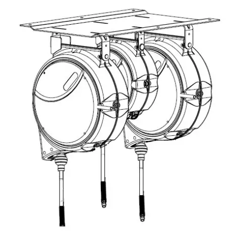 ZECA ART 012-KIT2 Cable Reels - Ceiling installation