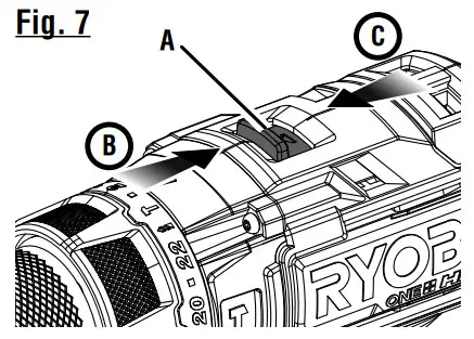 RYOBI PBLHM101-PTR 18V Brushless Hammer Drill - fig 7