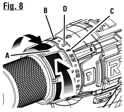 RYOBI PBLHM101-PTR 18V Brushless Hammer Drill - fig 8