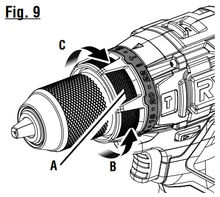 RYOBI PBLHM101-PTR 18V Brushless Hammer Drill - fig 9