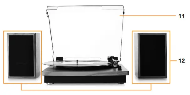 BAUHN ARTTS-0821-W Turntable With Speakers - Product Overview2