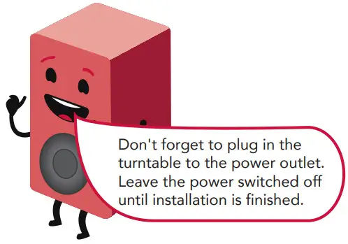 BAUHN ARTTS-0821-W Turntable With Speakers - port of the turntable