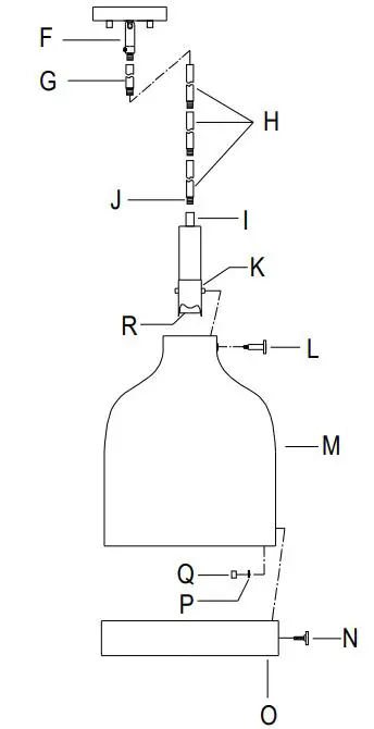949110 Crozet Single Light 14 Inch Wide Pendant - figure 2