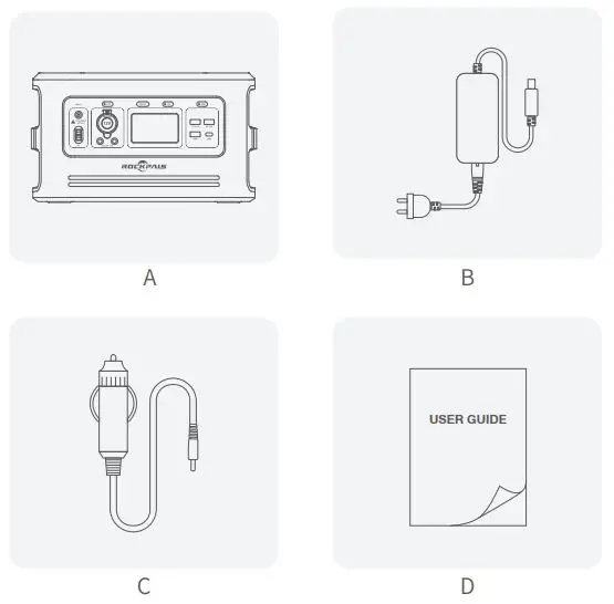 ROCKPALS Freeman 600 Portable Power Station User Guide - What's In The Box