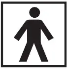 Symbol for “TYPE BF APPLIED PARTS”