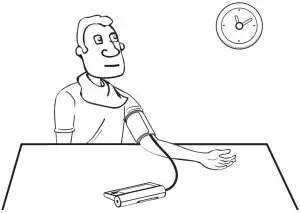 Checking blood pressure