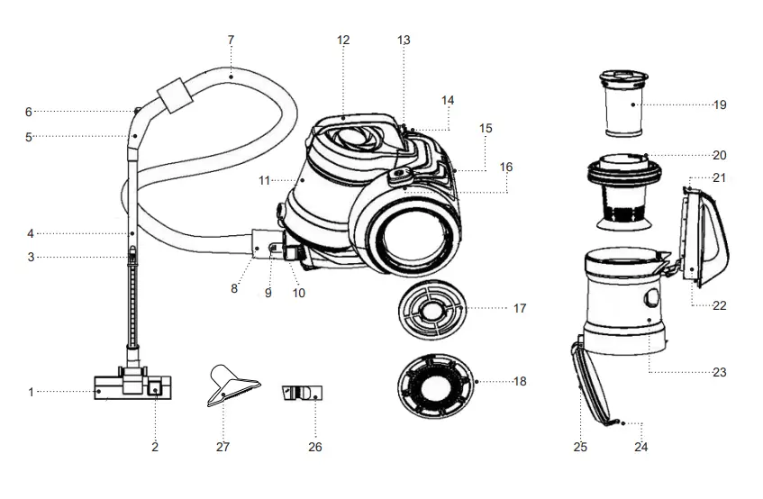 BRAYER BR4209 Cordless Vacuum Cleaner - 1