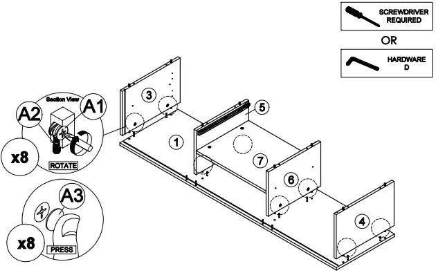 OSTRO Furniture AOF-RTV03 Riley TV Unit Light Oak - fig 12