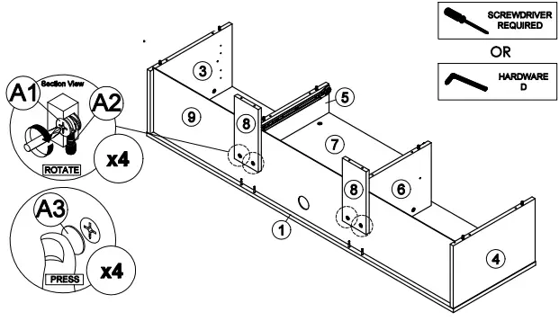 OSTRO Furniture AOF-RTV03 Riley TV Unit Light Oak - fig 14