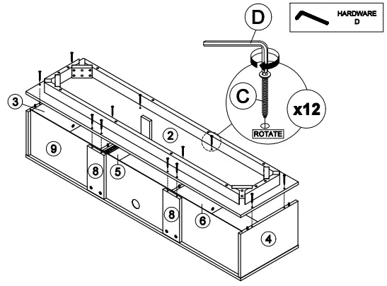 OSTRO Furniture AOF-RTV03 Riley TV Unit Light Oak - fig 16