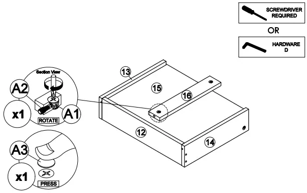 OSTRO Furniture AOF-RTV03 Riley TV Unit Light Oak - fig 24