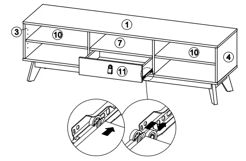 OSTRO Furniture AOF-RTV03 Riley TV Unit Light Oak - fig 27
