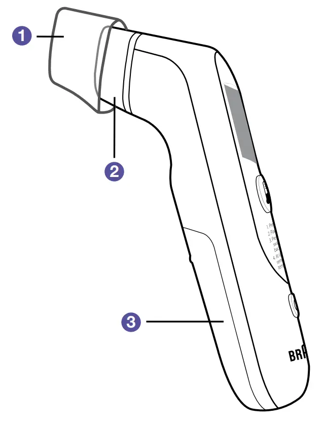BRAUN BST200US Temple Swipe Thermometer -FIG