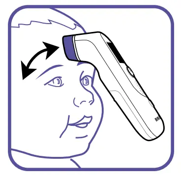 BRAUN BST200US Temple Swipe Thermometer -FIG9