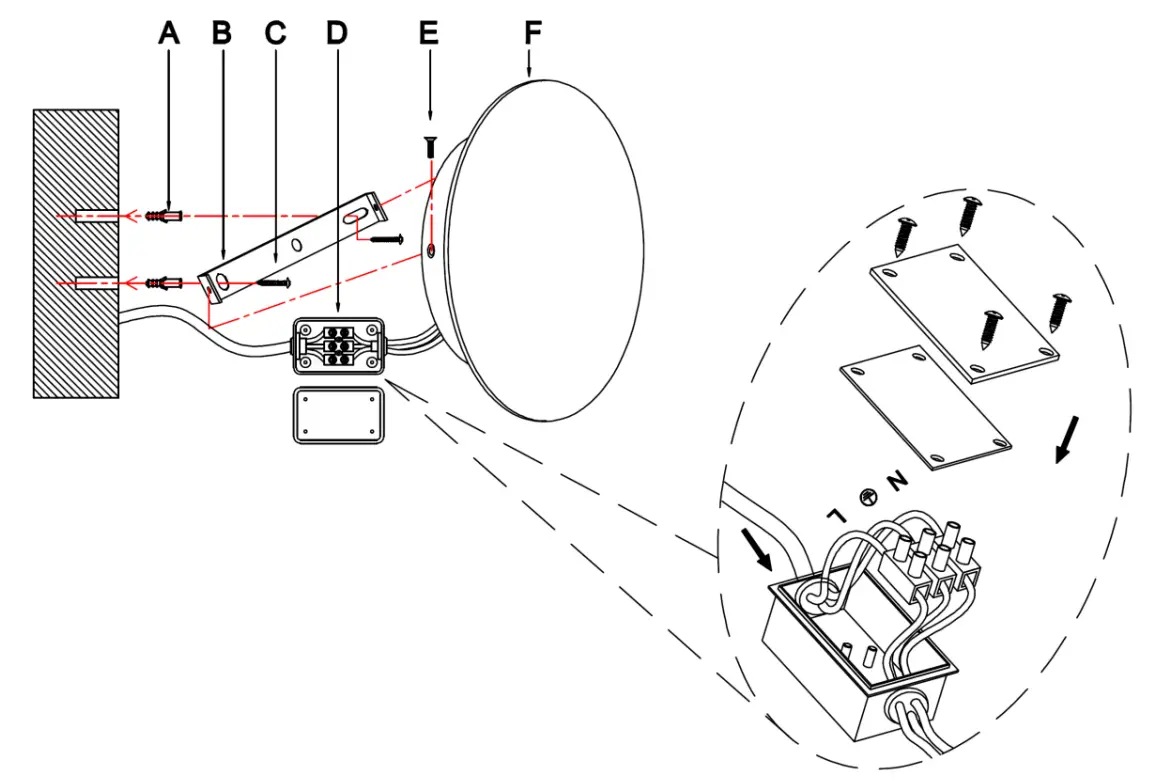 Lucci LEDlux 197150 Equinox LED 200mm Wall Sconce in Bronze