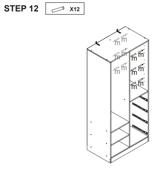 Kmart Wardrobe with 4 Drawers -STE12