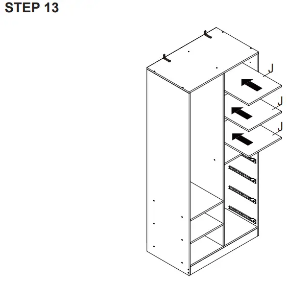 Kmart Wardrobe with 4 Drawers -STE13