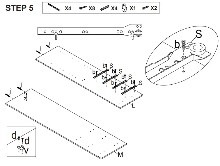 Kmart Wardrobe with 4 Drawers -STE5