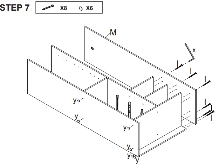 Kmart Wardrobe with 4 Drawers -STE7