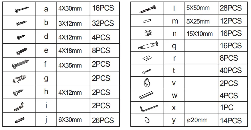 Kmart Wardrobe with 4 Drawers -list
