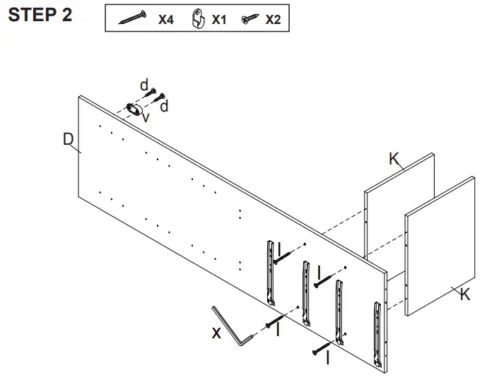 Kmart Wardrobe with 4 Drawers -step2