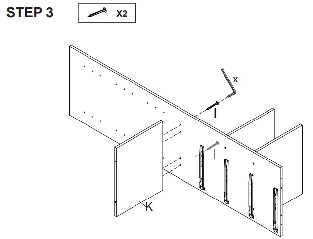 Kmart Wardrobe with 4 Drawers -step3
