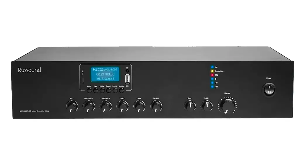 Russound Mixamp-60 70v Mixer Amplifier With Media Player Instruction Manual Russound Mixamp-60 70v Mixer Amplifier With Media Player Instruction Manual