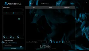 NEWSKILL Lycan Transparent Gaming Mouse RGB 16000DPI - Macro Editor