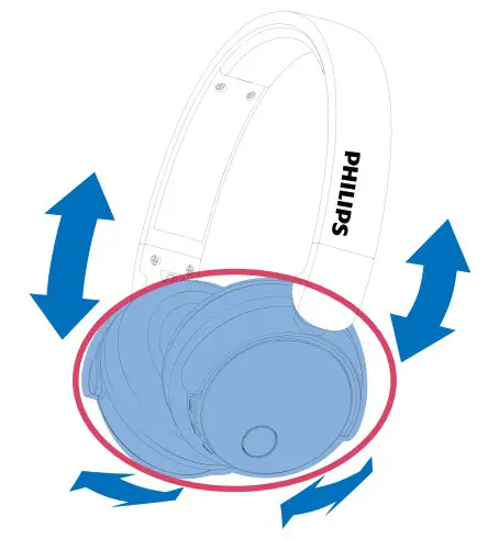 PHILIPS BH305 Bass Wireless Bluetooth Active Noise Cancelling Headset - Wear your headphones