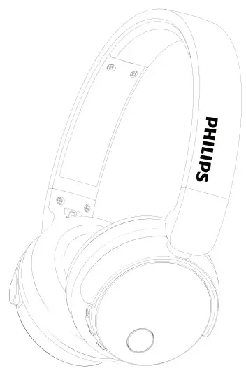 PHILIPS BH305 Bass Wireless Bluetooth Active Noise Cancelling Headset - What's in the box