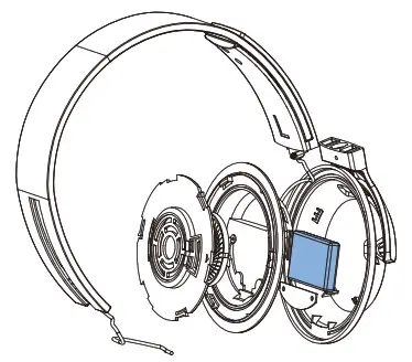 PHILIPS BH305 Bass Wireless Bluetooth Active Noise Cancelling Headset - integrated battery