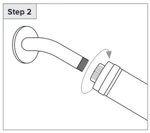 brondell VivaSpring Vitamin C Shower Filter - Standard Shower Installation Step 2